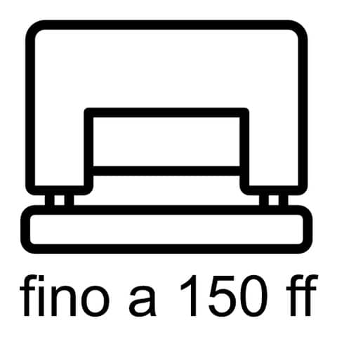 Perforatore a 2 fori Kangaro HDP-2160NEW fino a 150 fogli - nero foro 6 mm 2032N